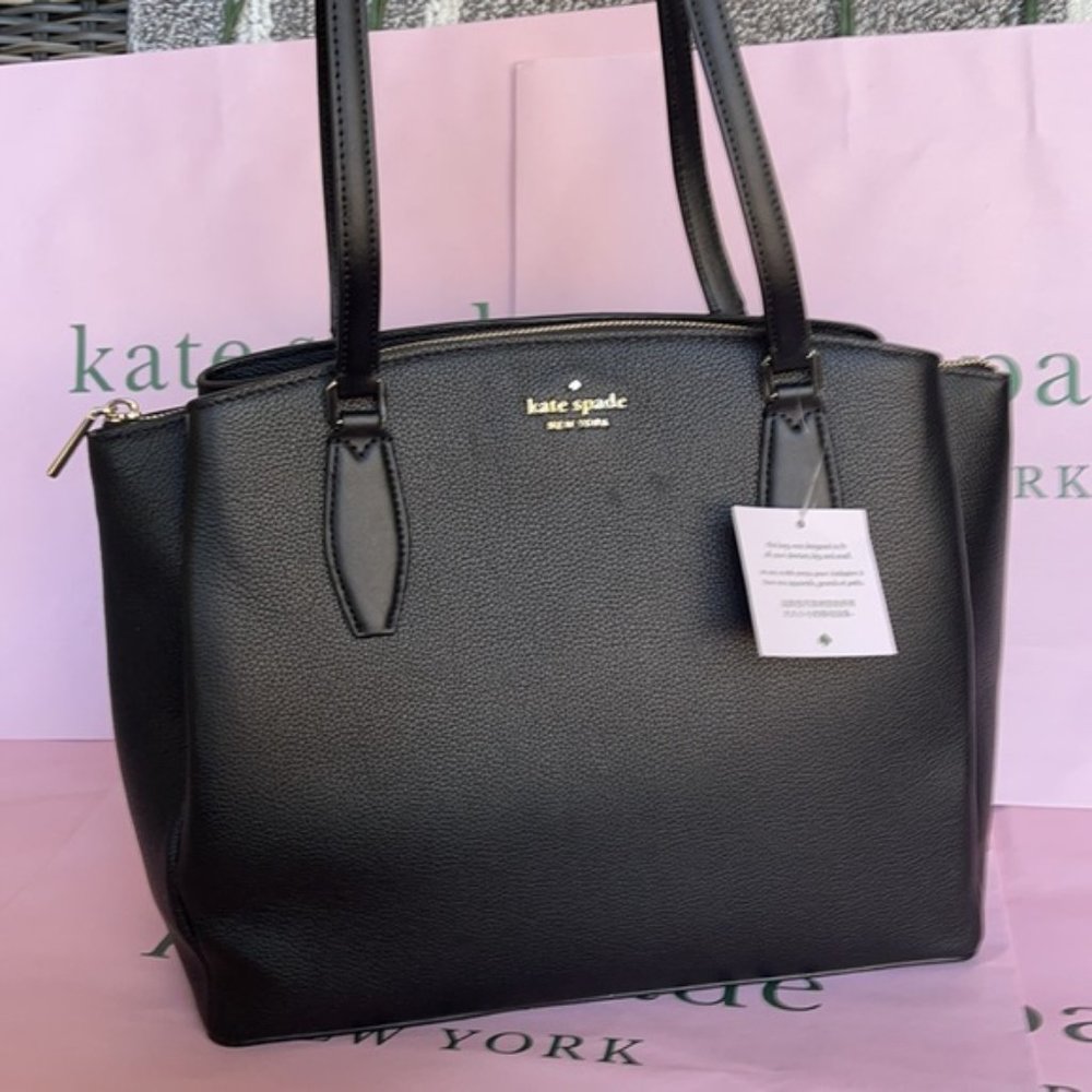 Kate Spade Monet Large Compartment Tote Black NWT - Picture 8 of 16